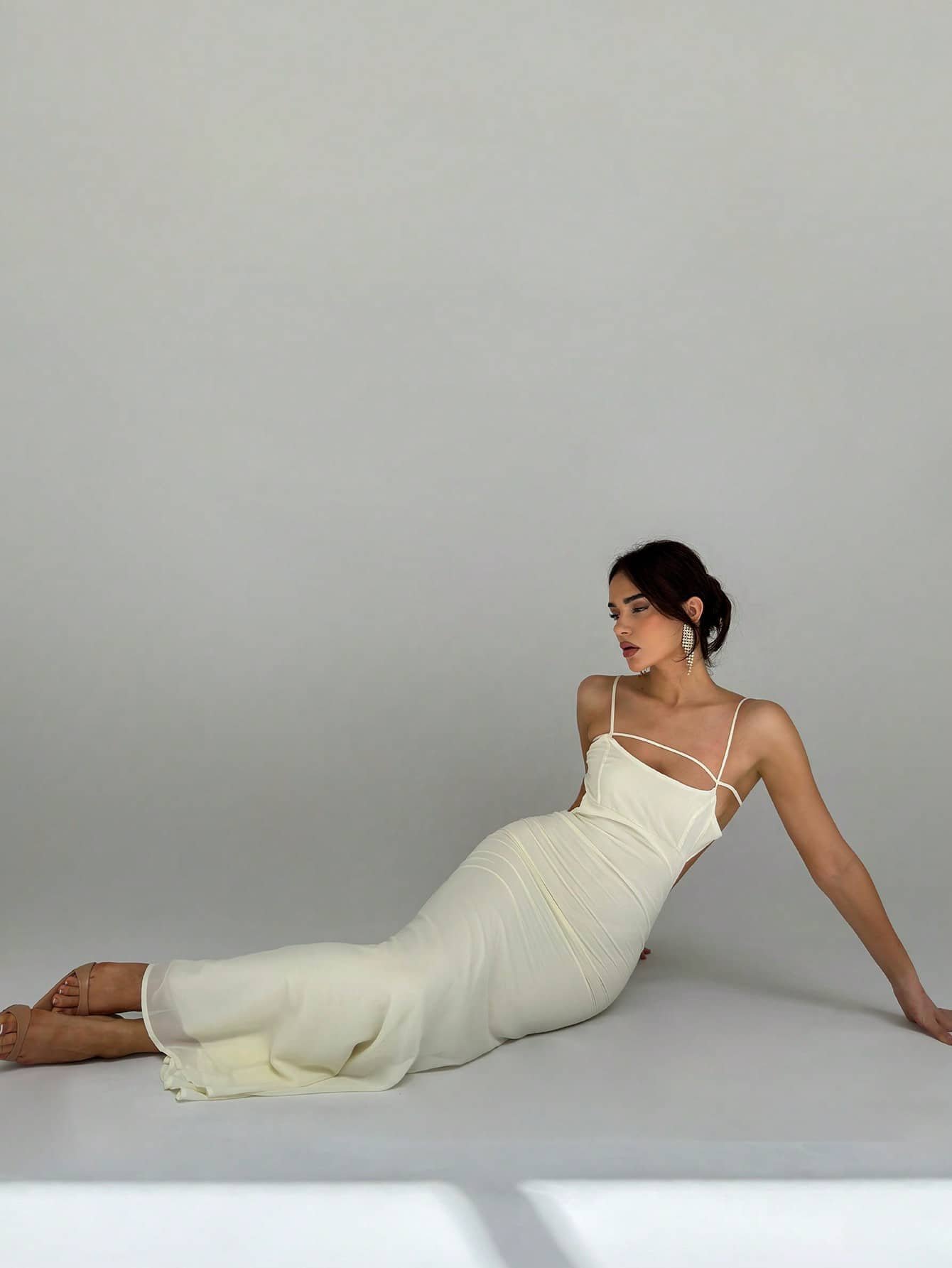 Sling Double Layer Evening Dress - Image 5
