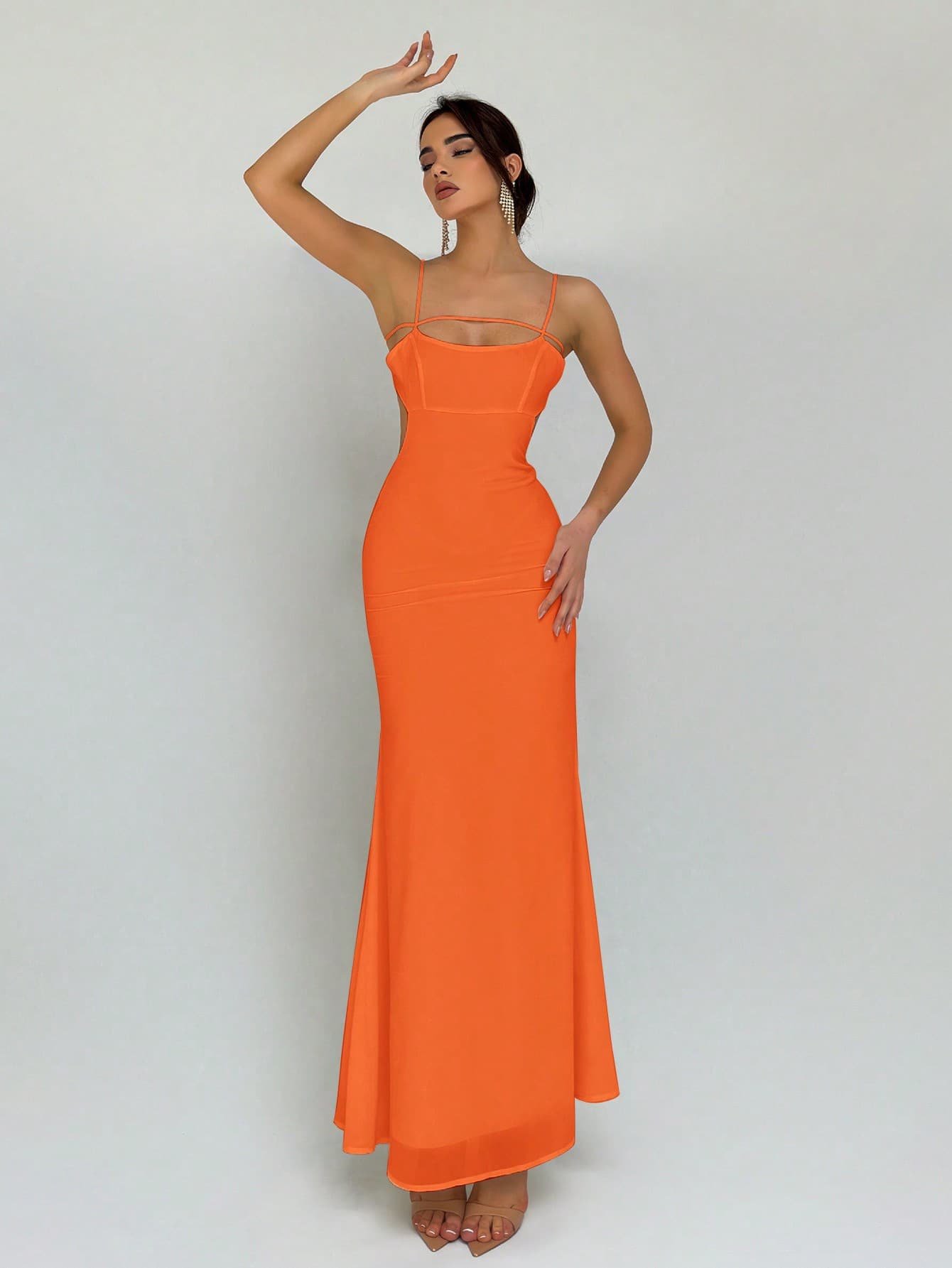Sling Double Layer Evening Dress - Image 7
