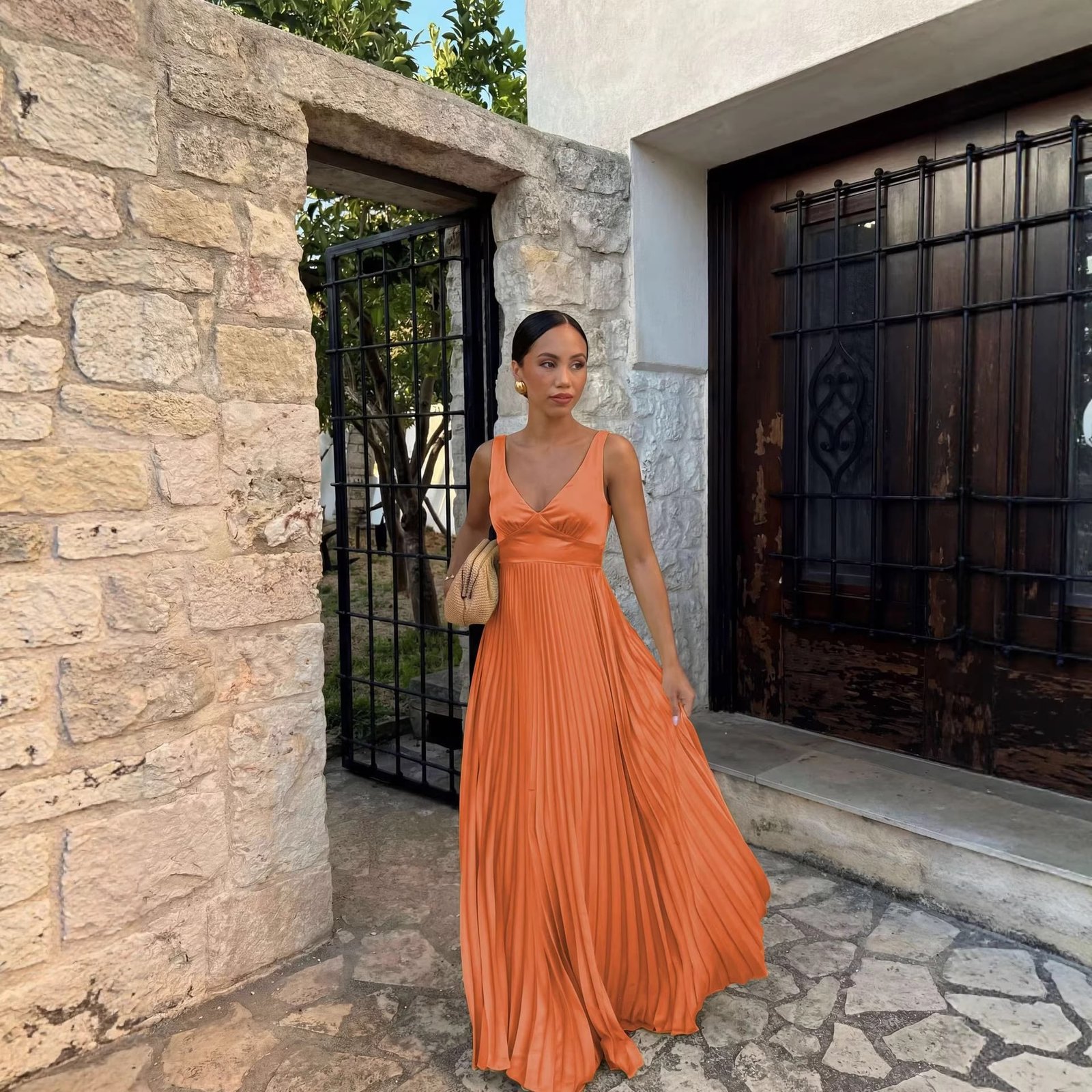 Spring Summer Dress Fitted Waist