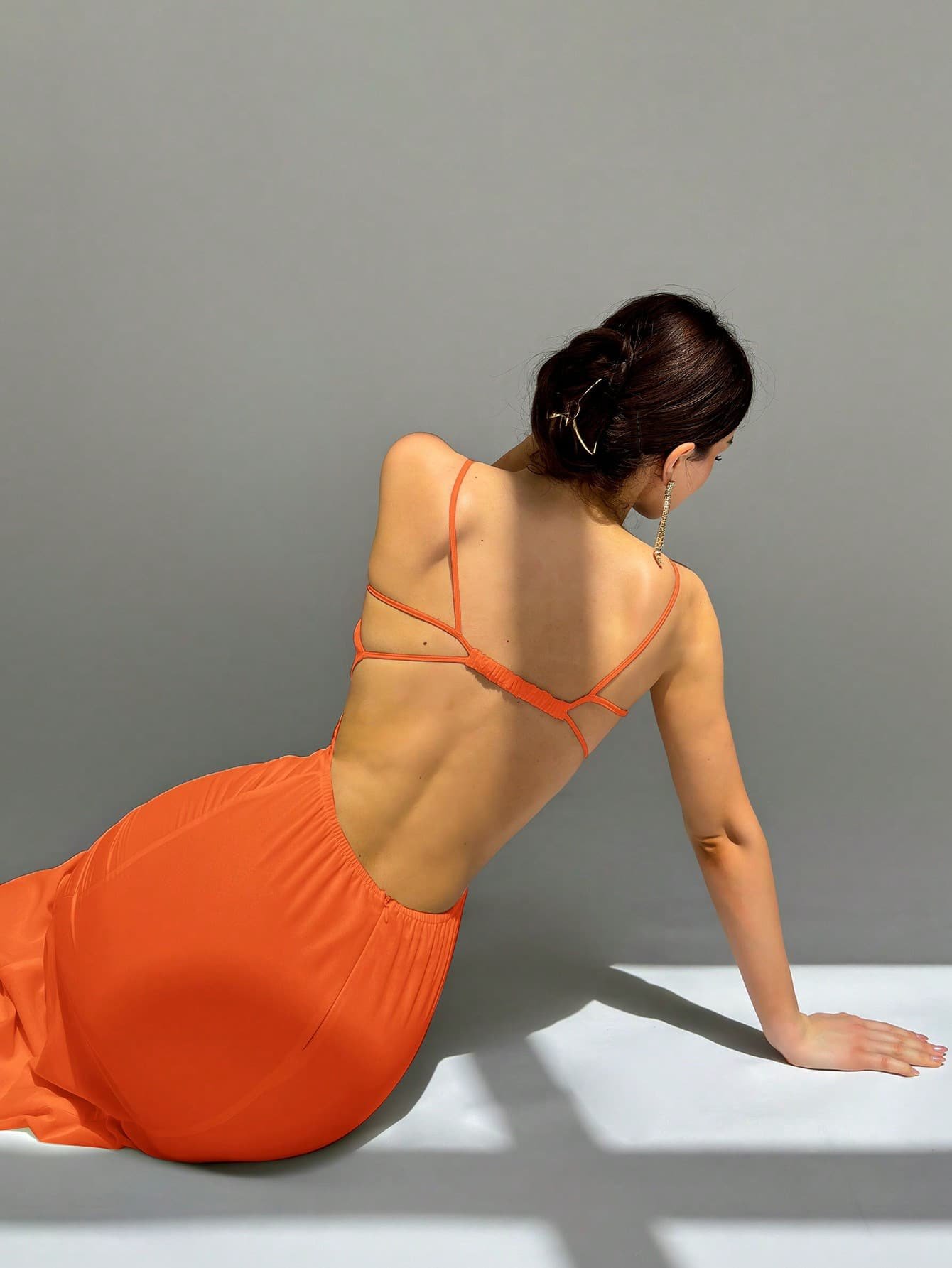 Sling Double Layer Evening Dress - Image 9