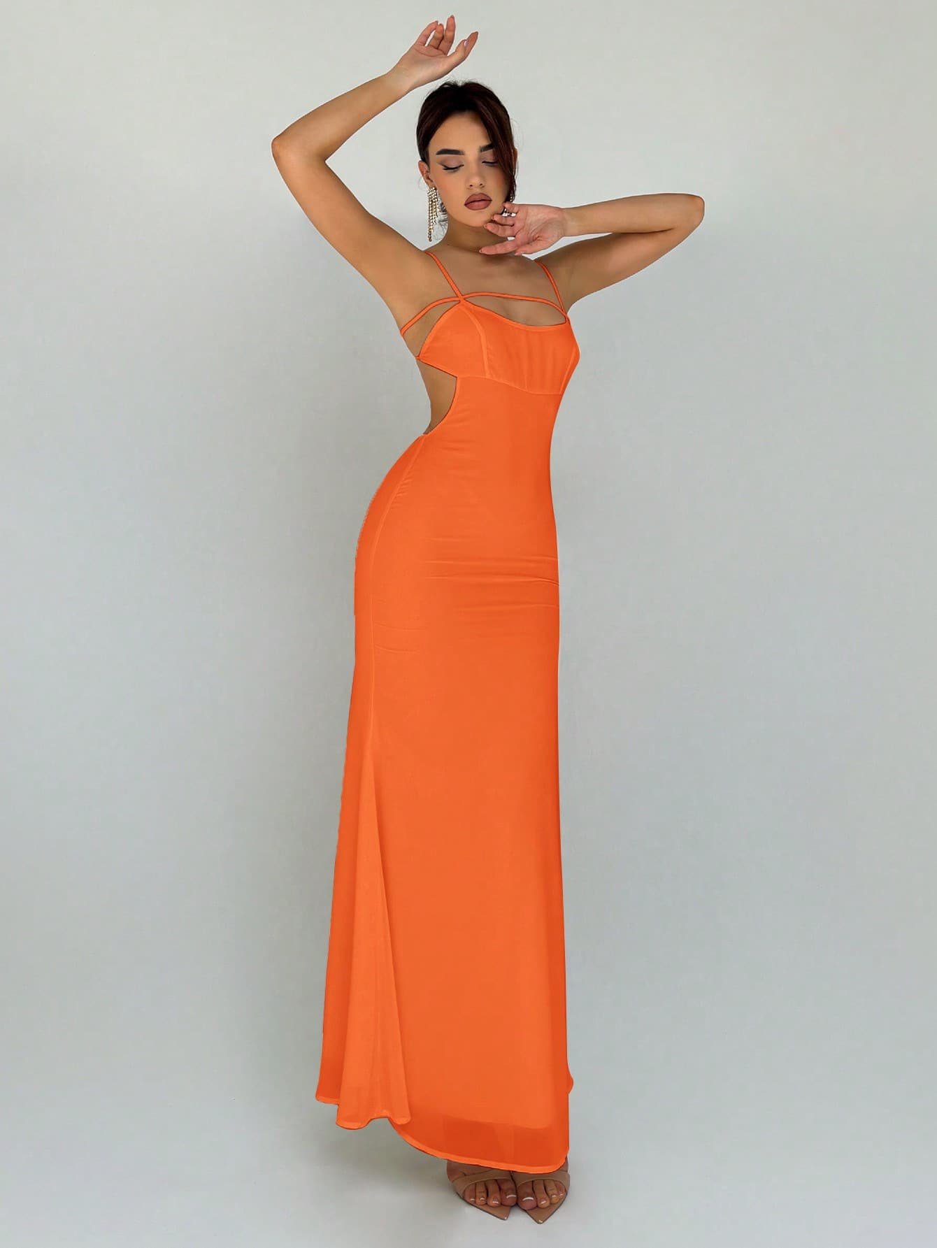 Sling Double Layer Evening Dress - Image 6