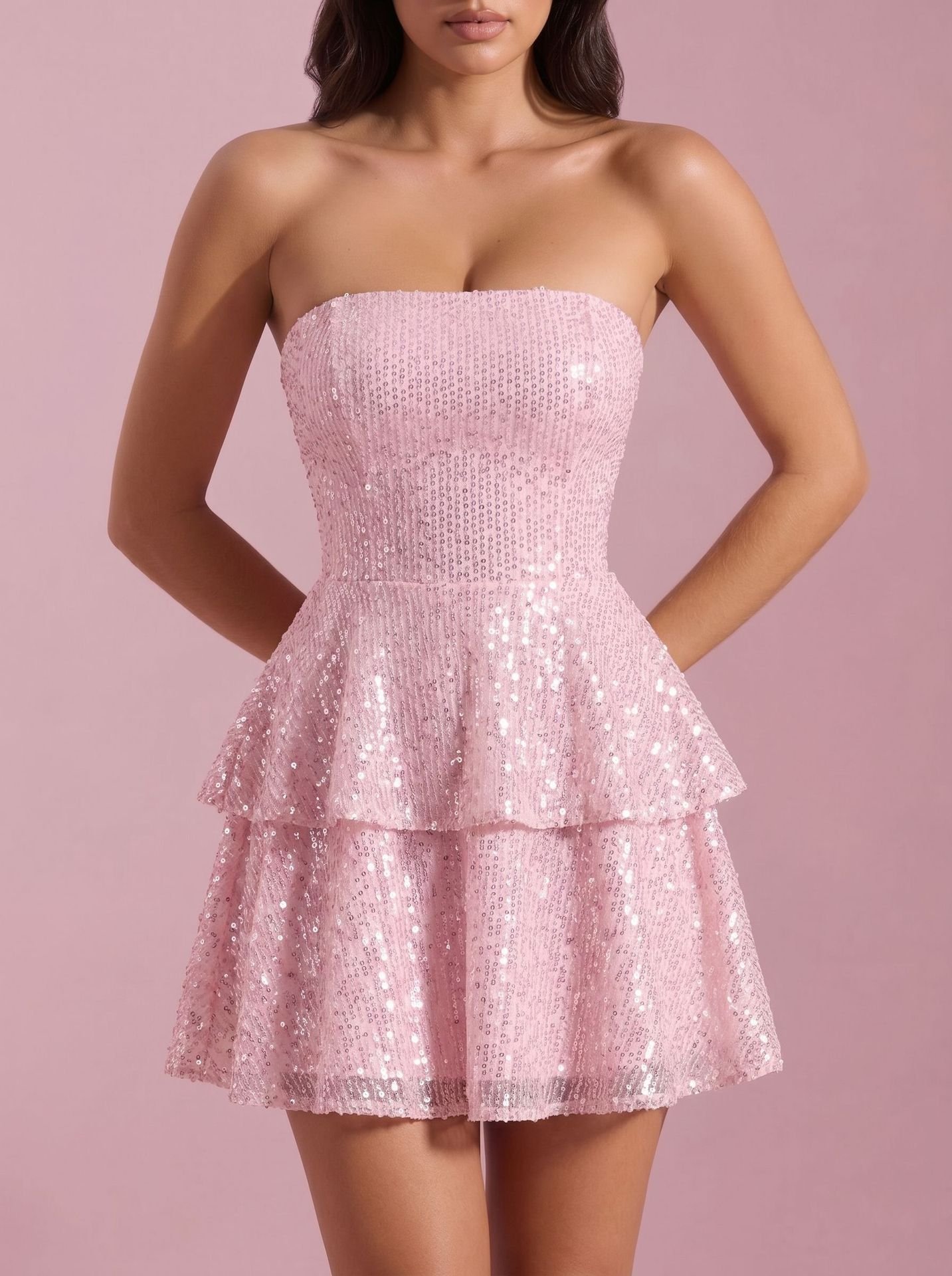 Jumpsuit Bow Cocktail Evening Dress - Image 3