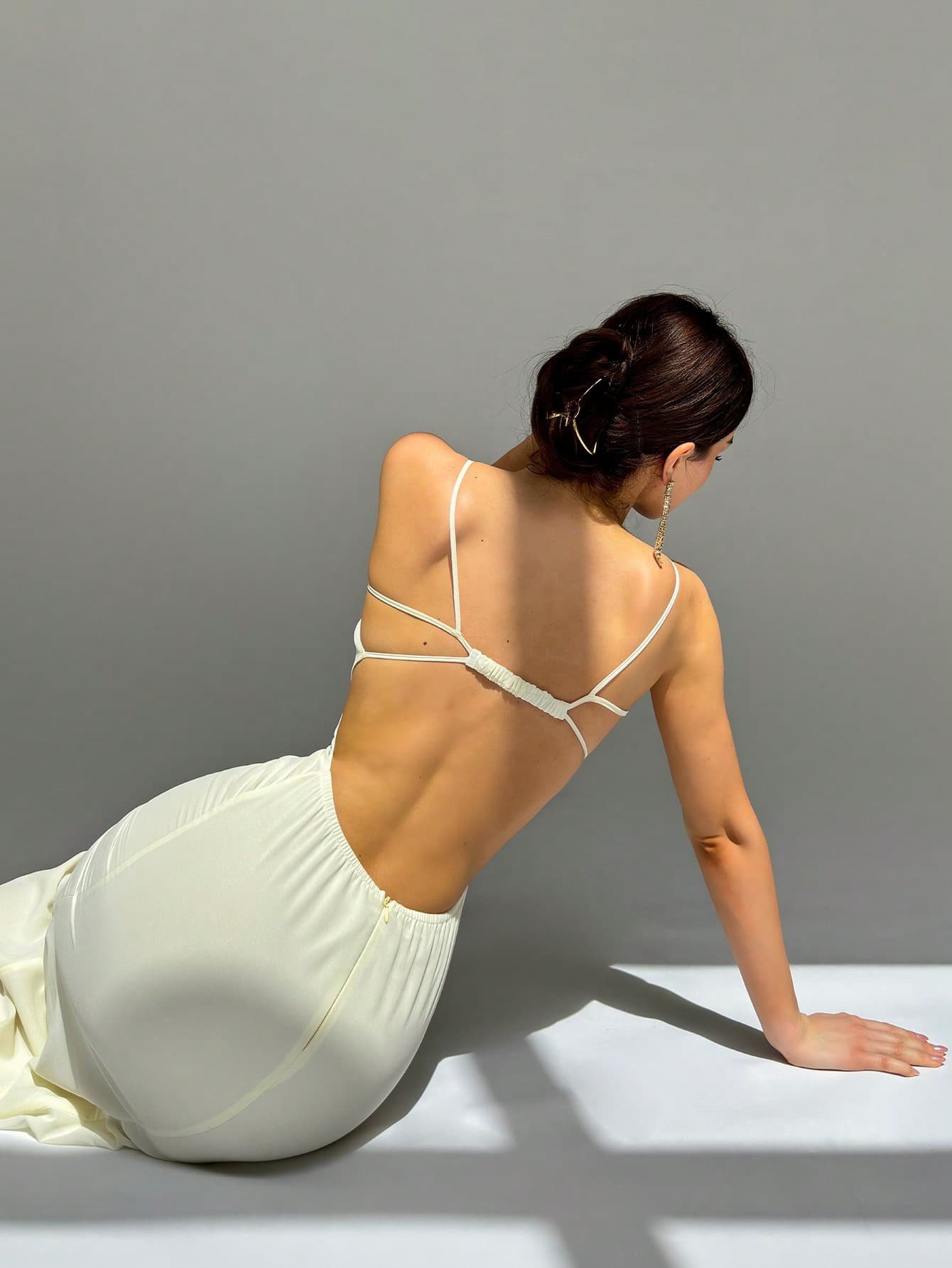 Sling Double Layer Evening Dress - Image 4