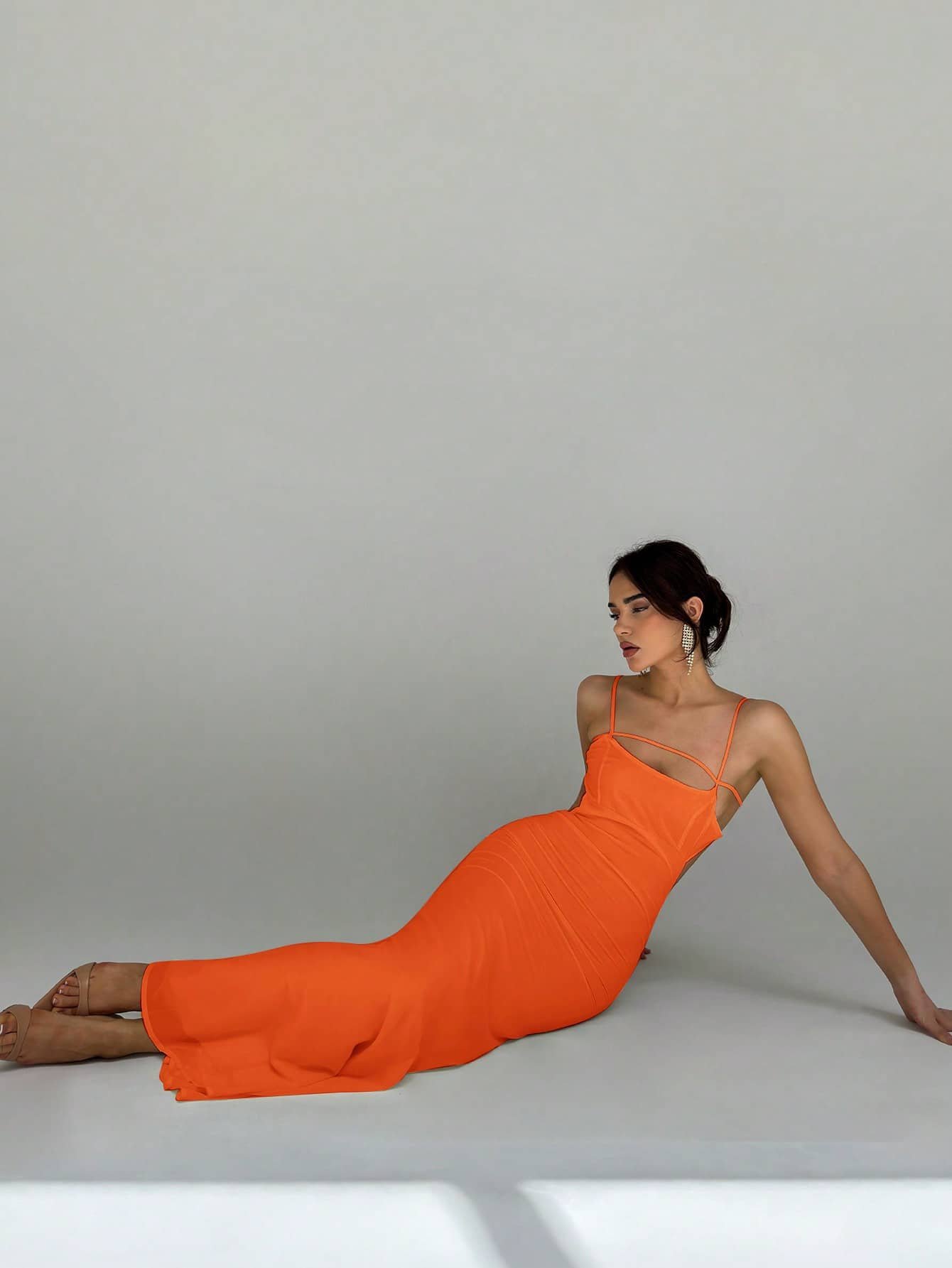 Sling Double Layer Evening Dress - Image 10