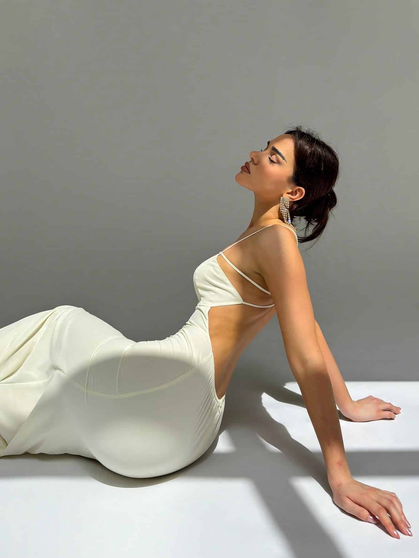 Sling Double Layer Evening Dress - Image 3