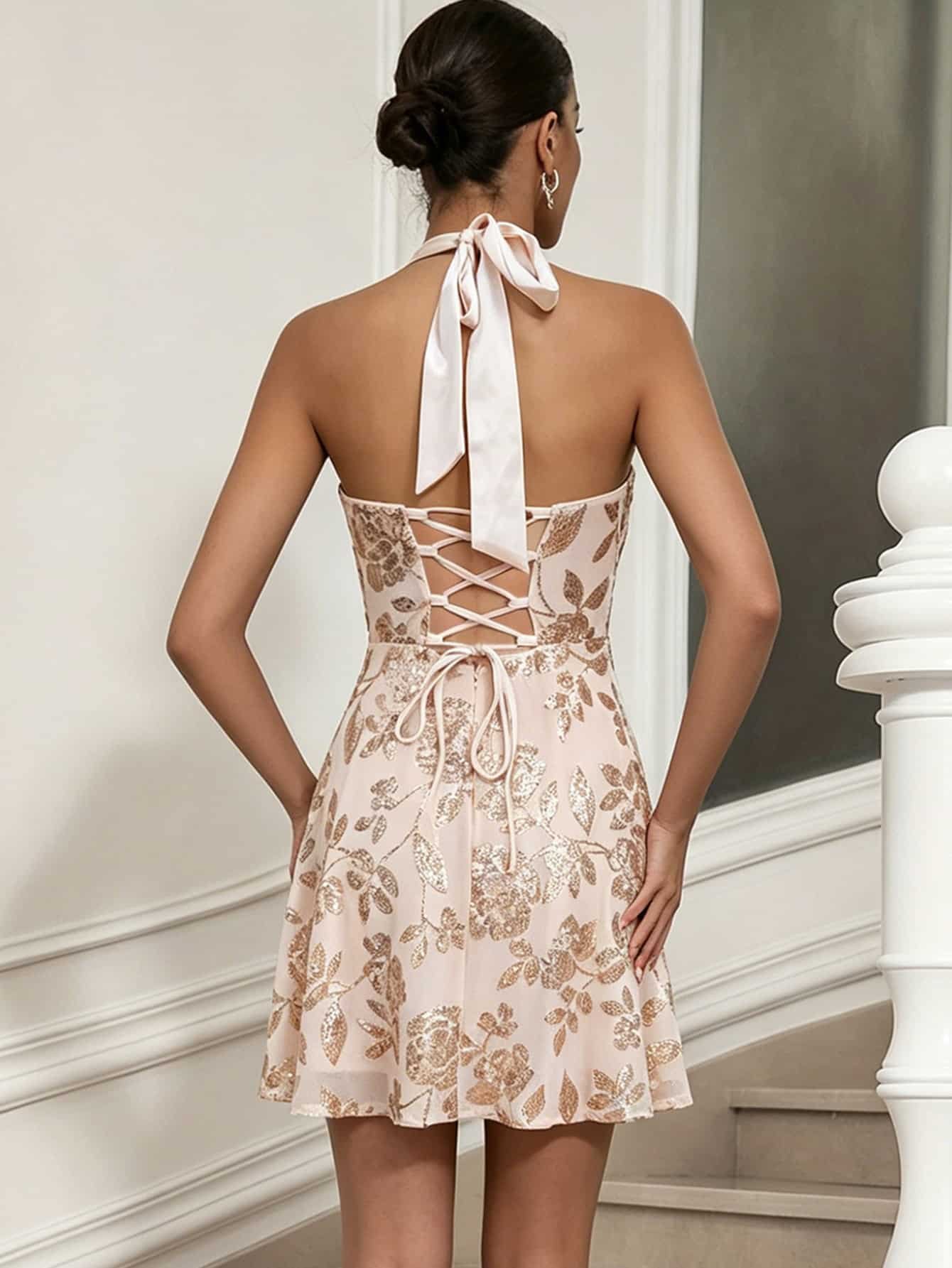 Party Dress Backless Lace up - Image 6