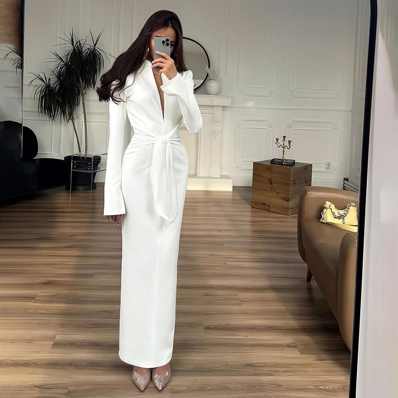 Fall Waist Tight Slim Dress