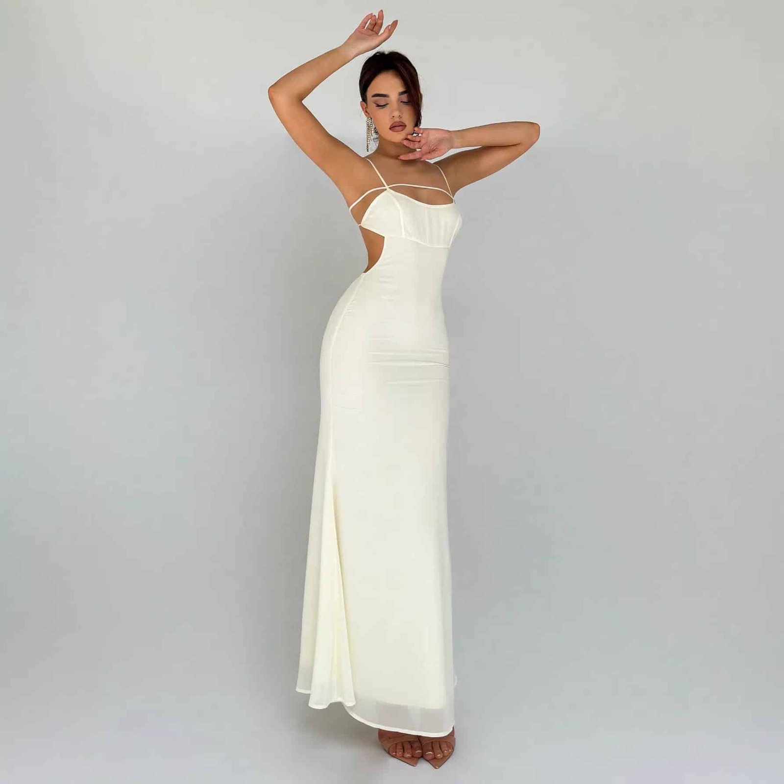 Sling Double Layer Evening Dress