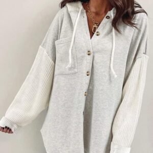 Patchwork Hoodie Casual Sweater