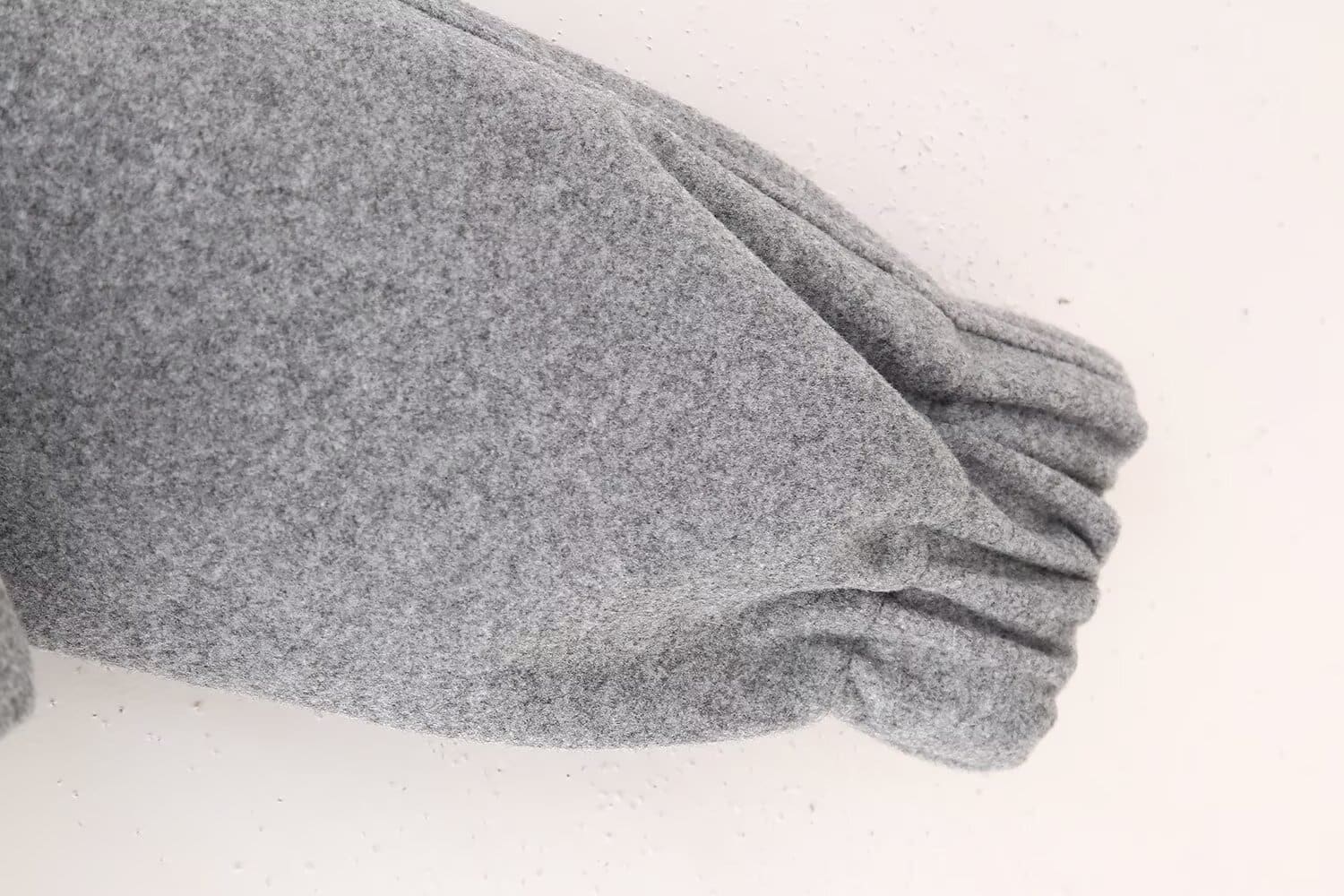 Zipper Fabric Short Sweater - Image 8