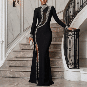 Split Rhinestone Dress
