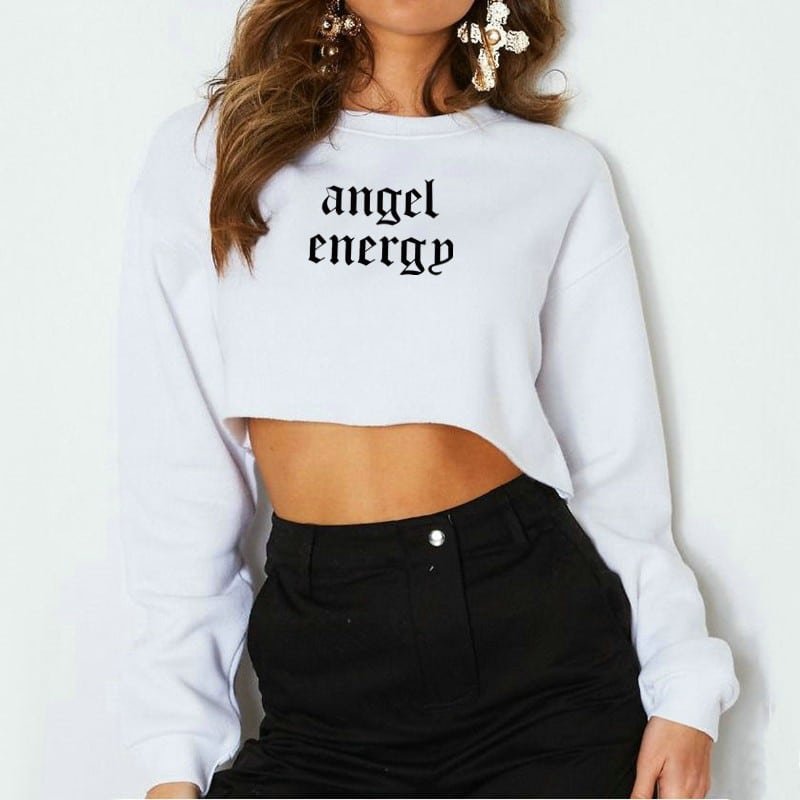 Angel Letter Graphic Sweatshirt - Image 2