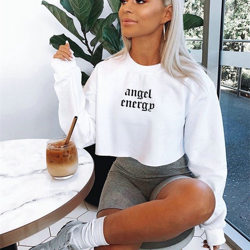 Angel Letter Graphic Sweatshirt - Image 7
