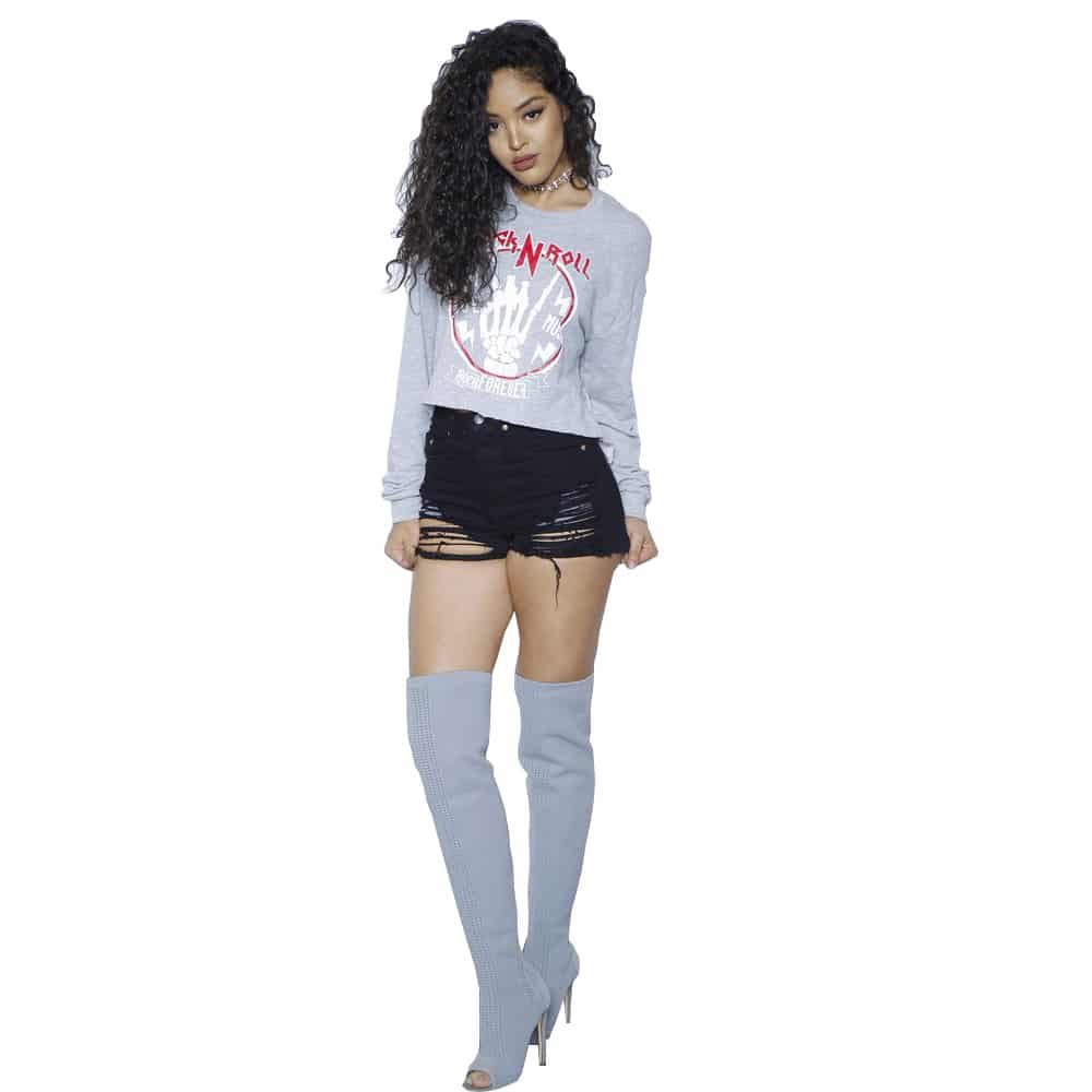 Ripped Denim Shorts Pants - Image 13