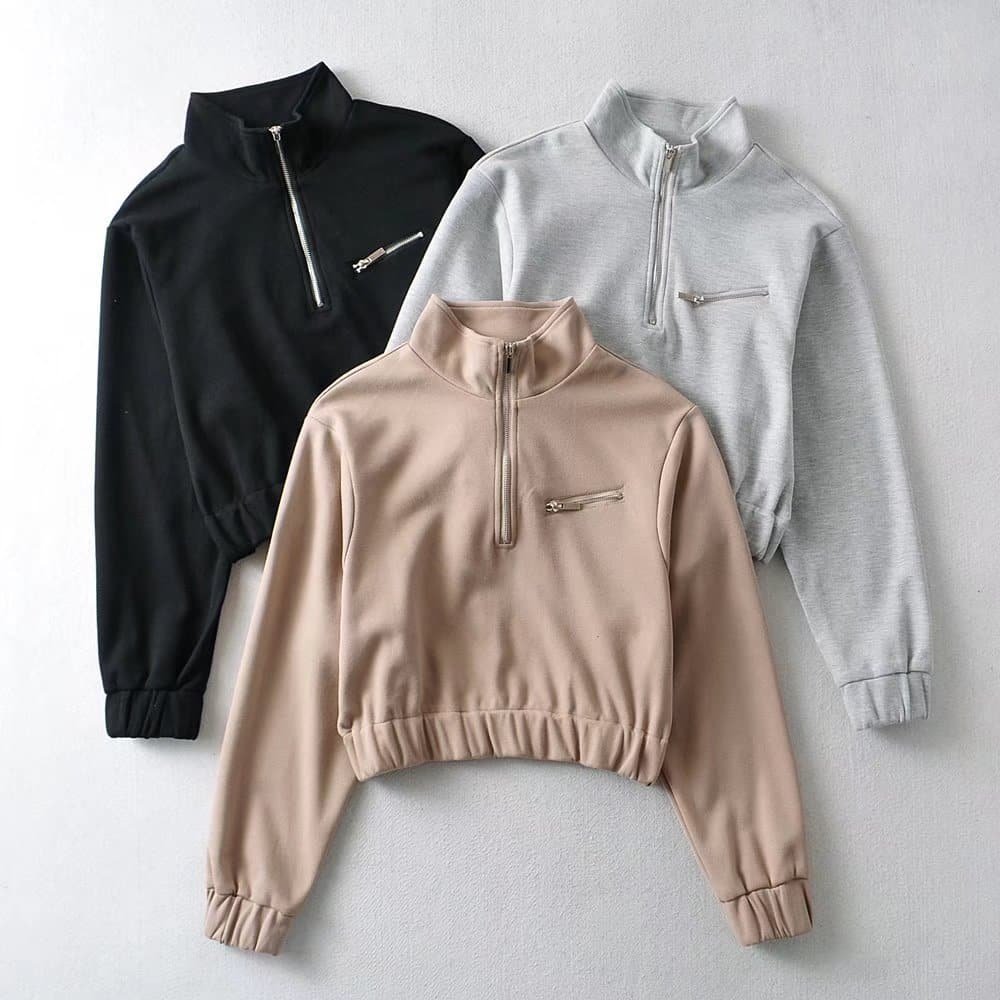 New Half Zipper Sweatshirt - Image 6