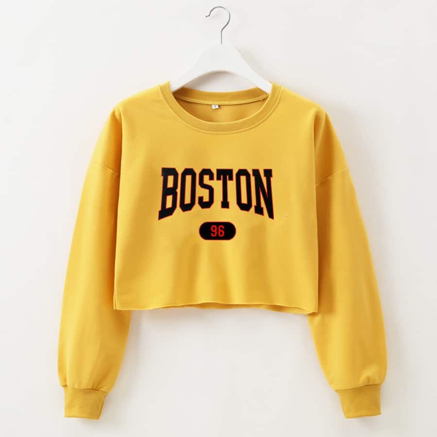 Boston Letter Graphic Sweatshirt - Image 8