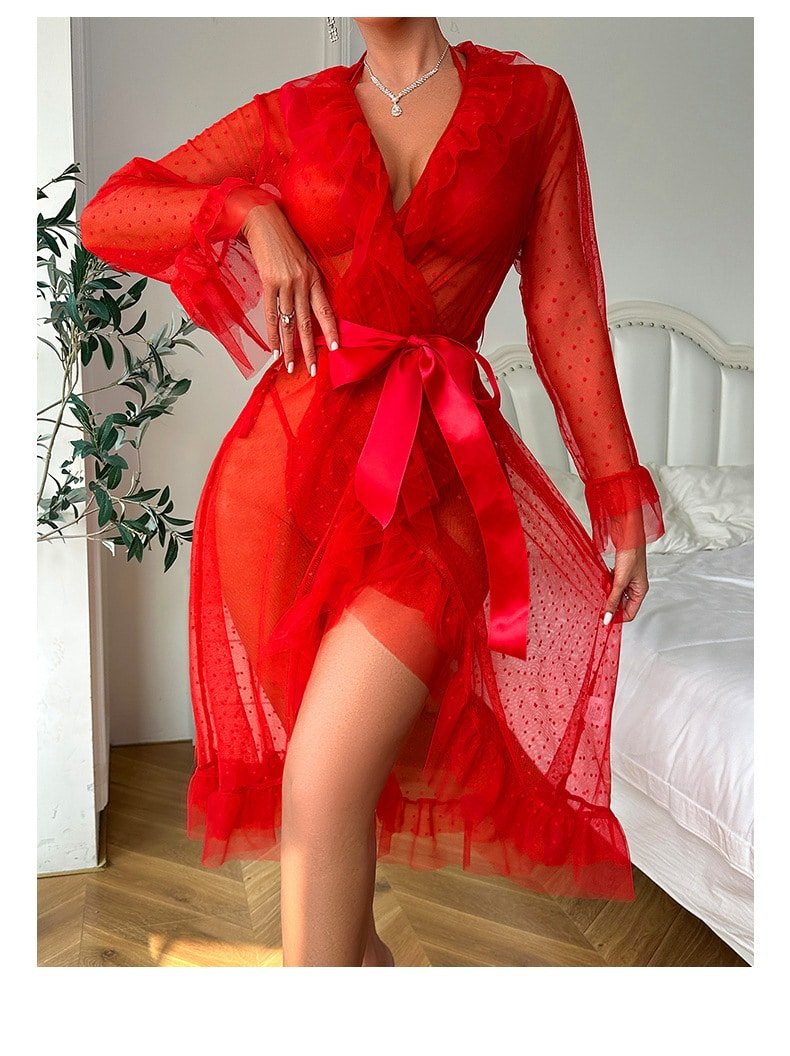 Ruffled Mesh Nightgown - Image 5