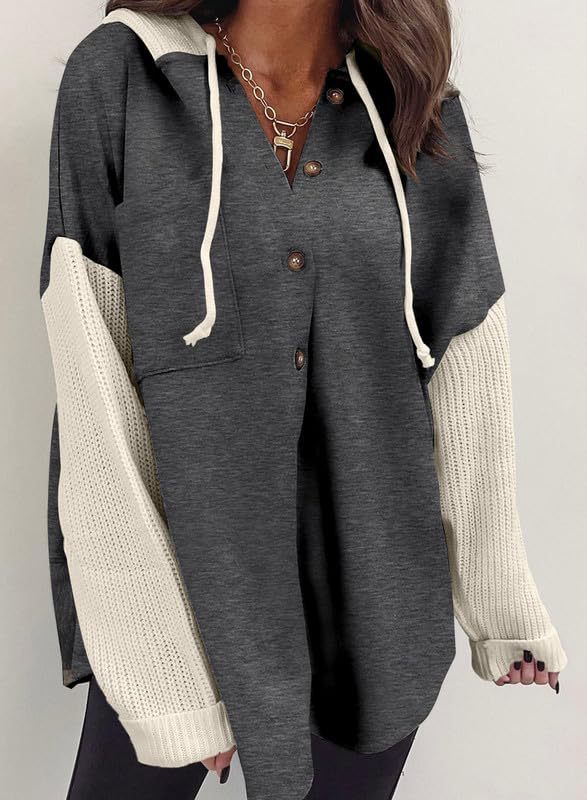 Patchwork Hoodie Casual Sweater - Image 2