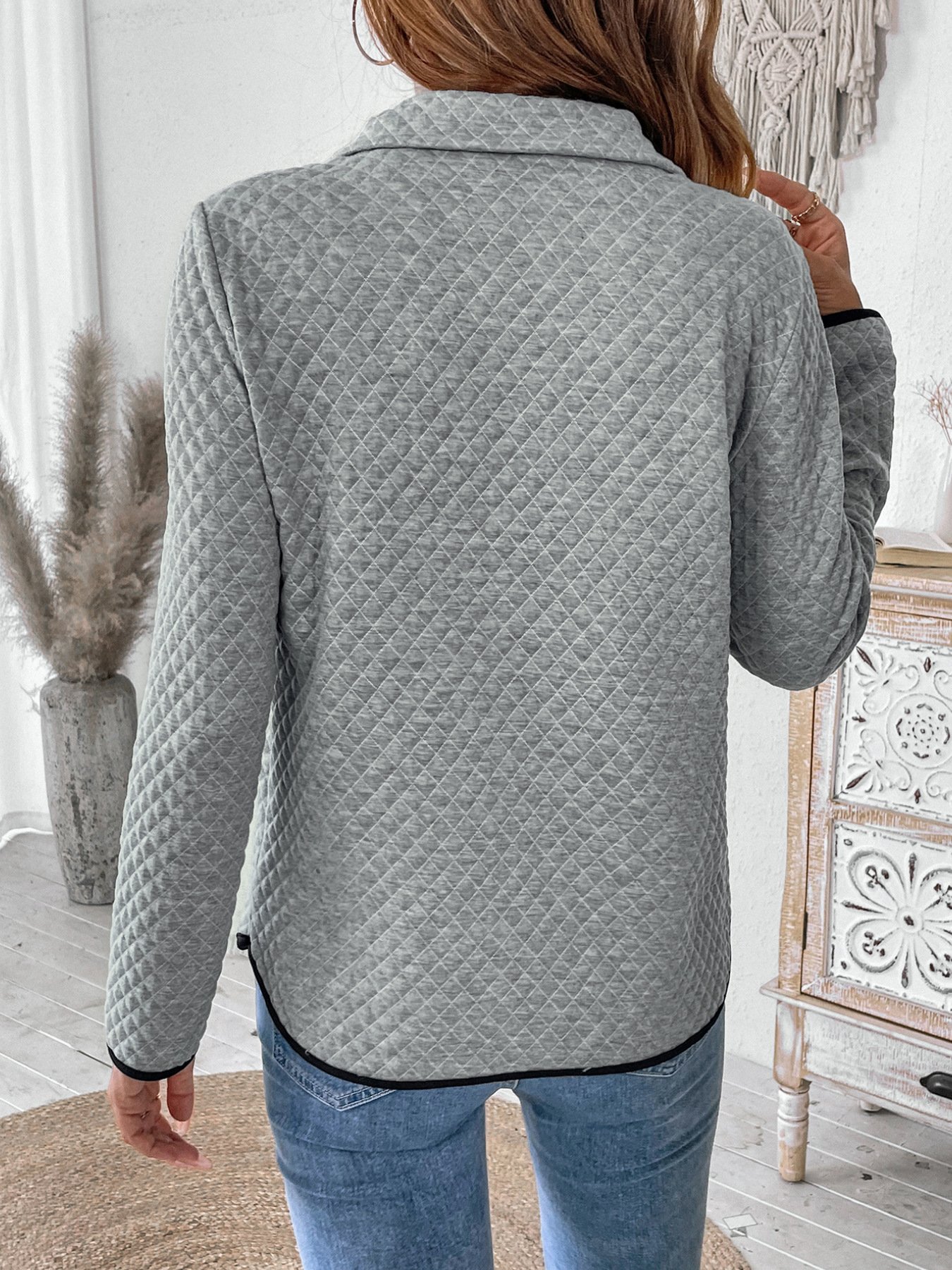 Diamond Lattice Fabric Hoodie - Image 6