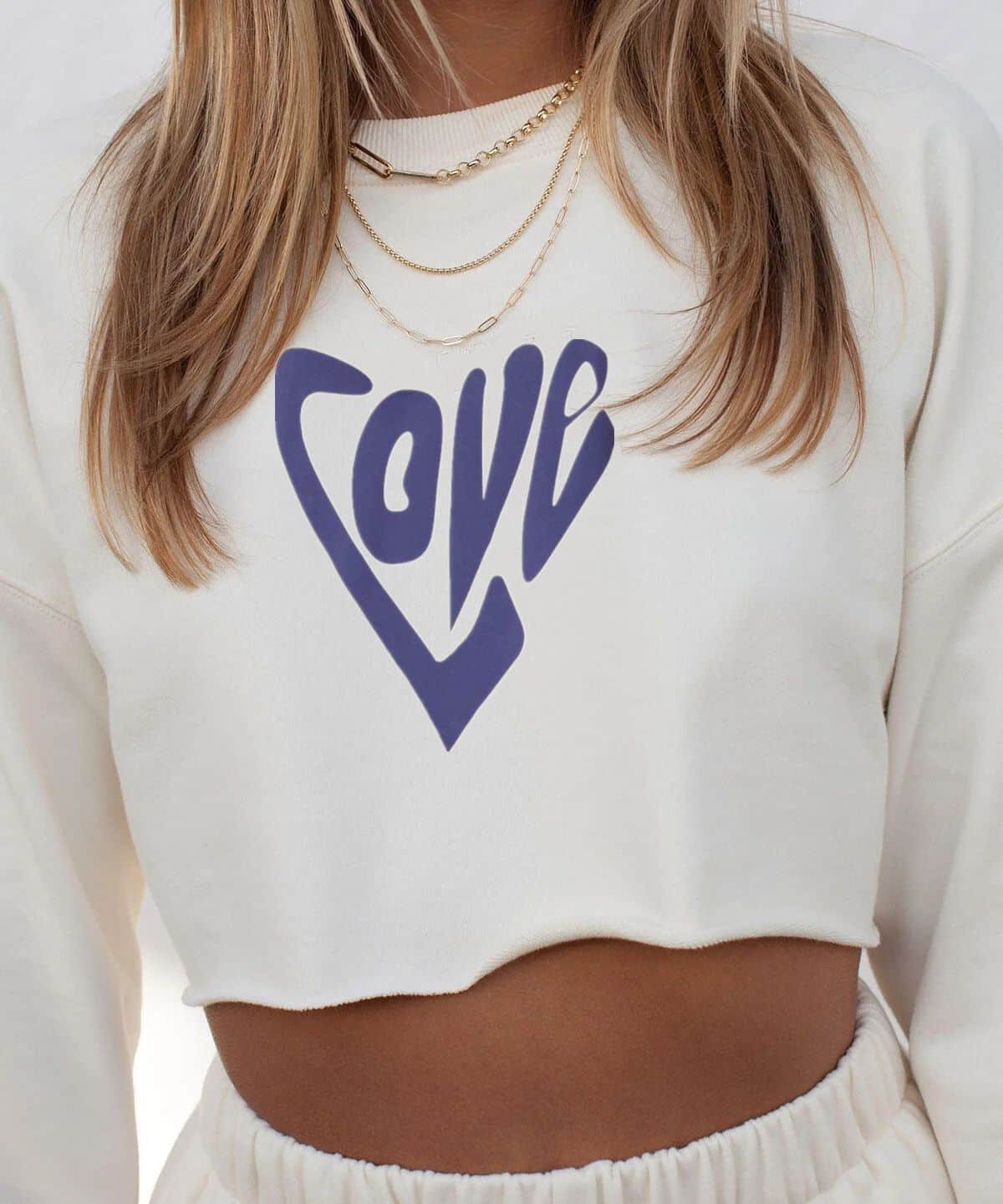 Love Heart-Shaped Sweatshirt - Image 2