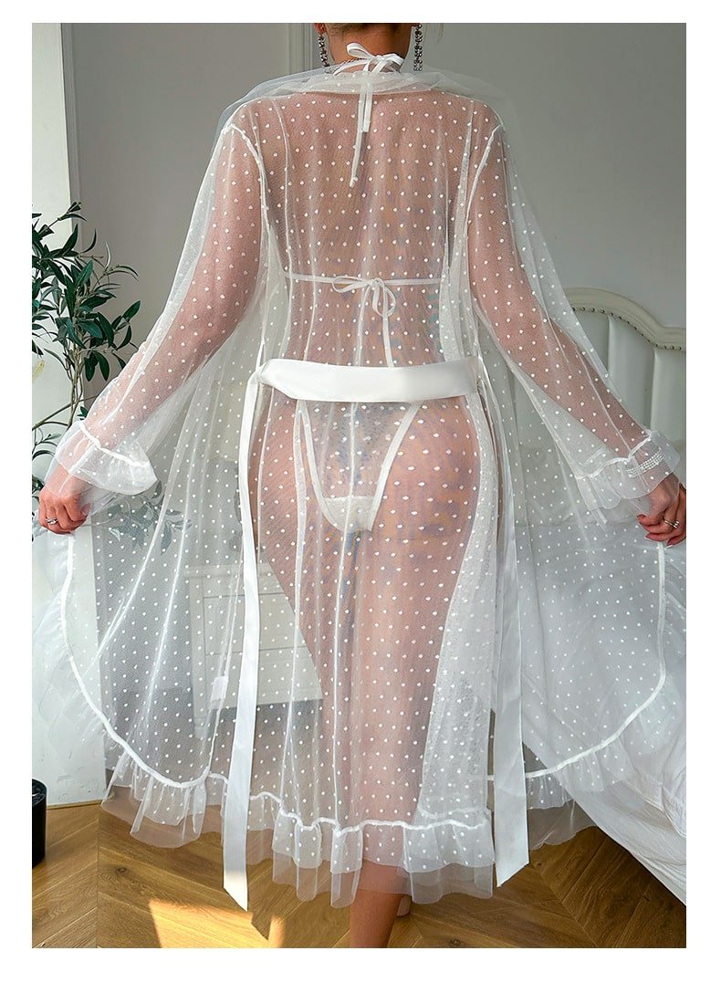 Ruffled Mesh Nightgown - Image 3