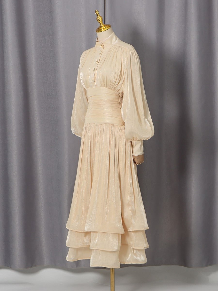 Spring Elegant Lantern Maxi Dress - Image 4