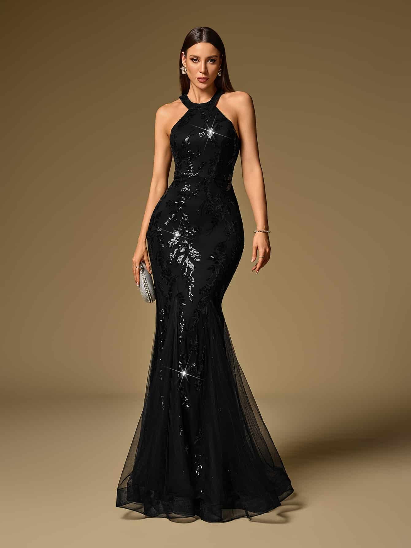Pearl Embroidery Evening Dress - Image 12