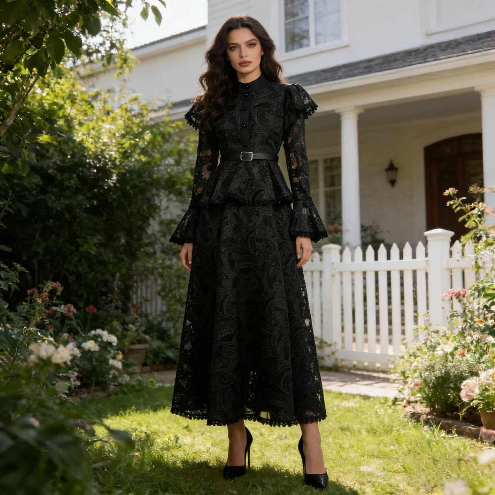 French Cutout Elegant Dress - Image 3