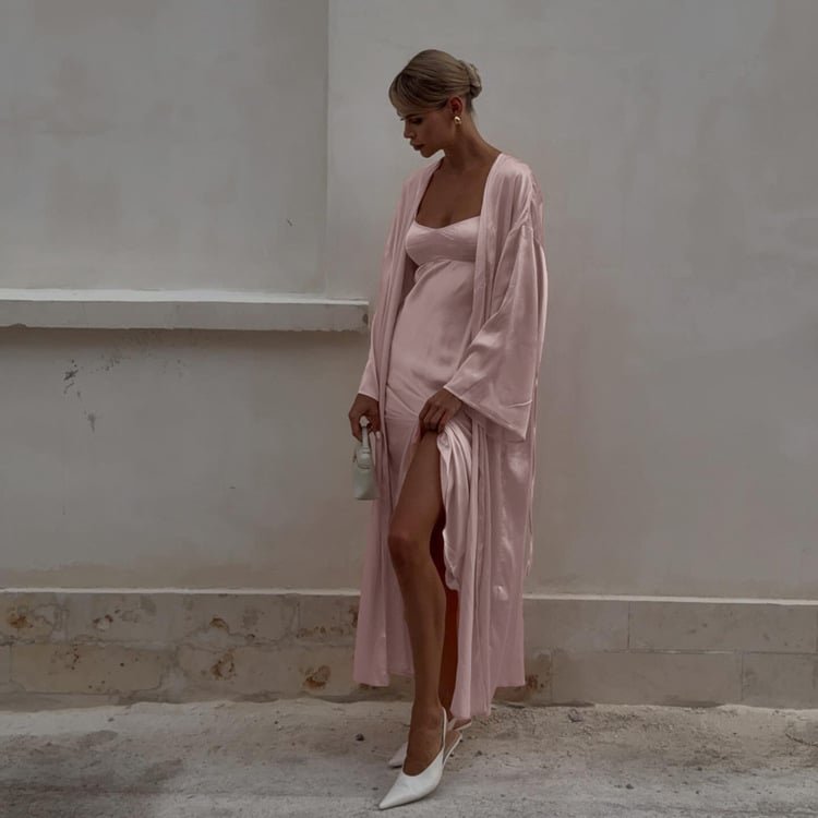 Casual Cardigan Robe Set - Image 2
