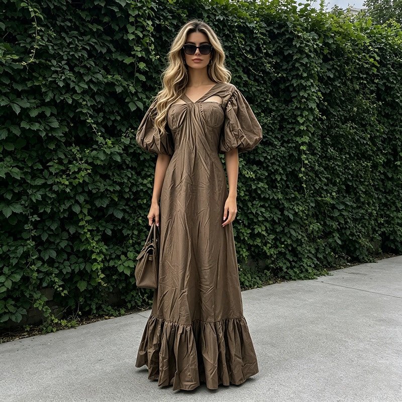 Summer Slim Fit Belt Fashionable Dress - Image 2