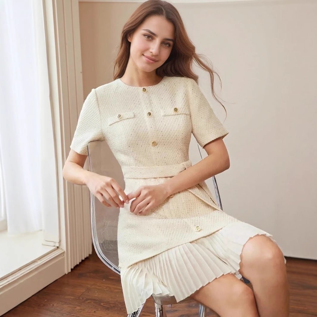 French Retro Short Dress - Image 5