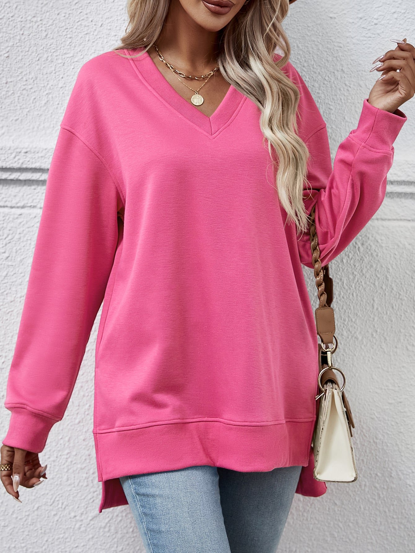 Split Front Short Sweatshirt - Image 12