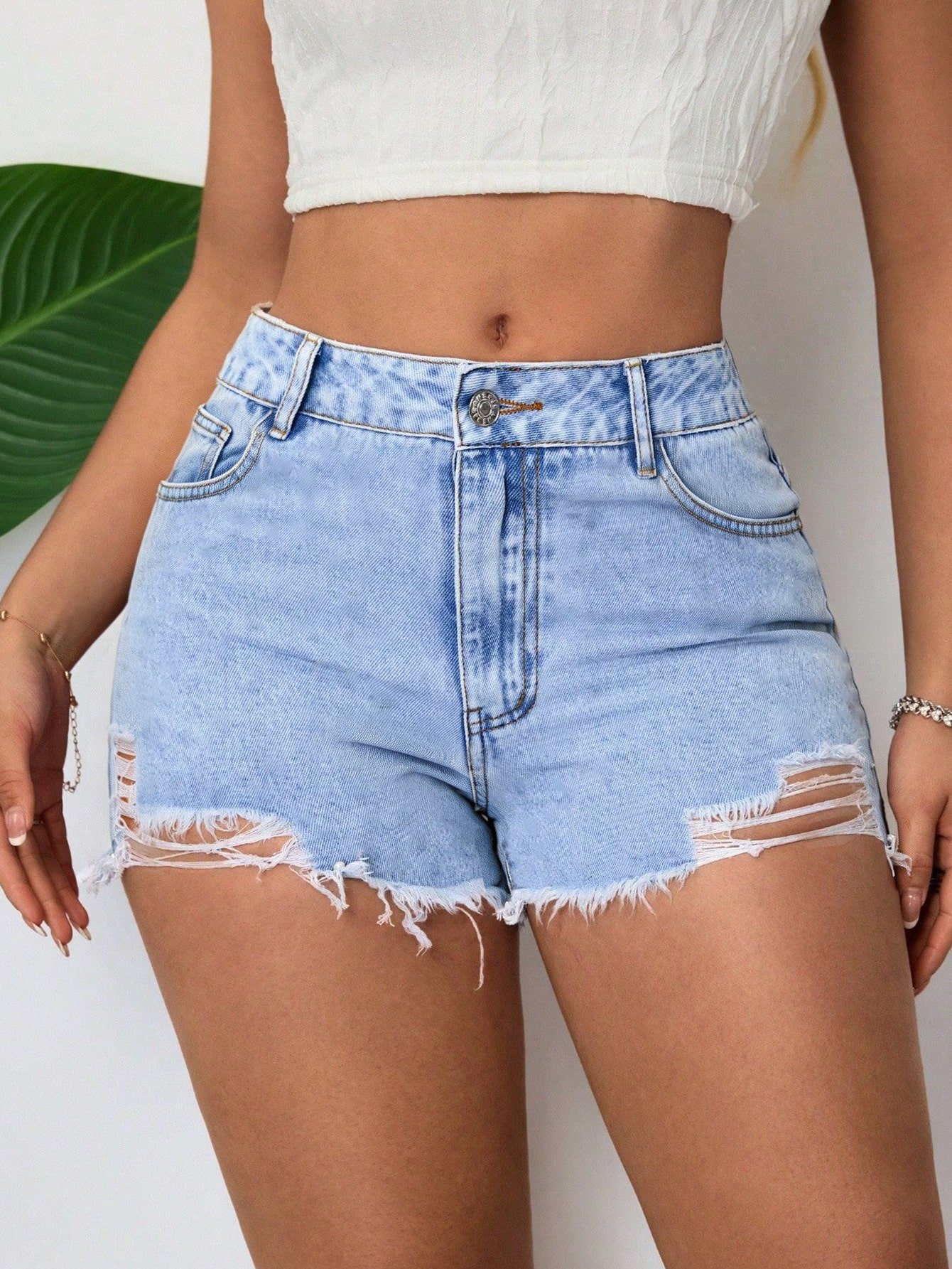 Elegant Denim Shorts - Image 5