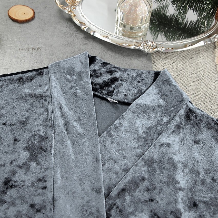 Velvet Feather Pajamas Set - Image 5