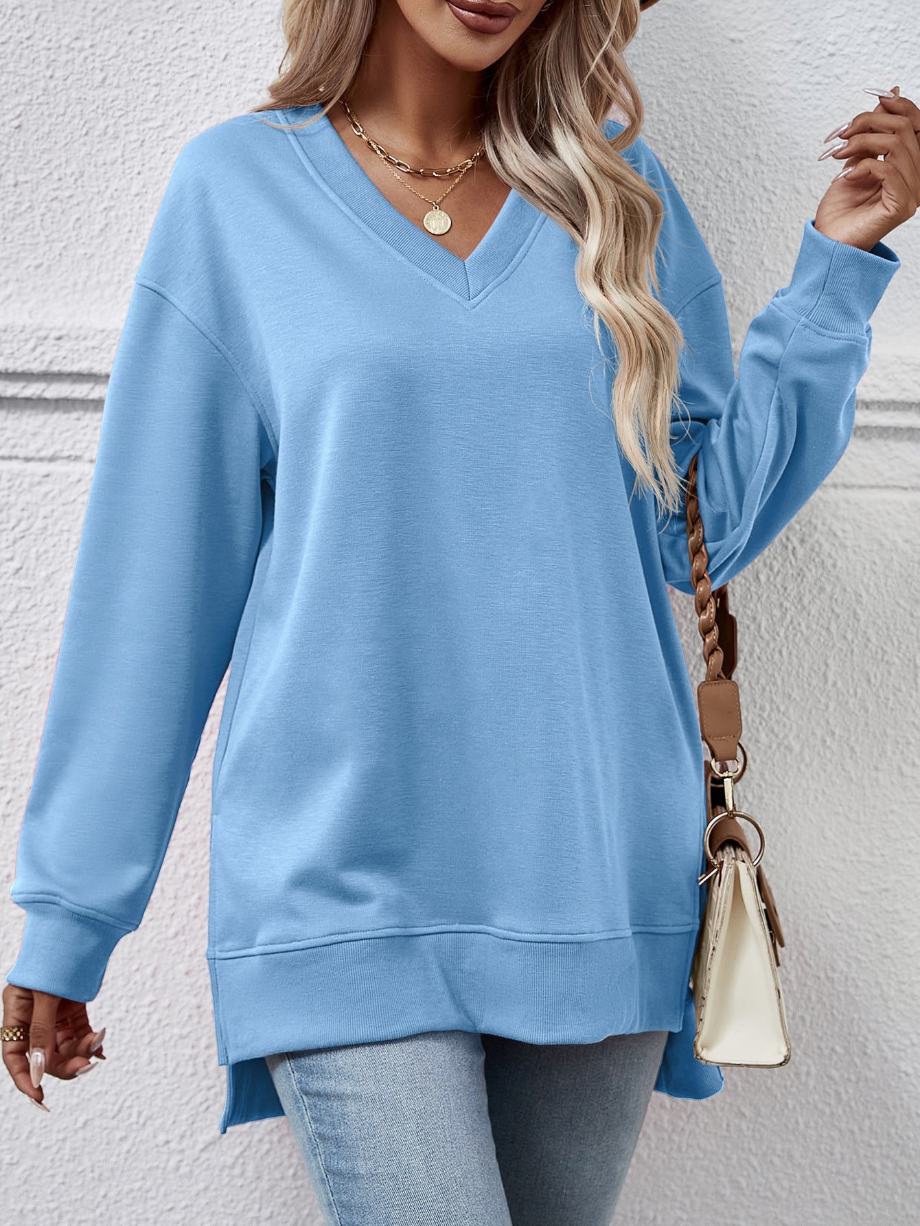 Split Front Short Sweatshirt - Image 7