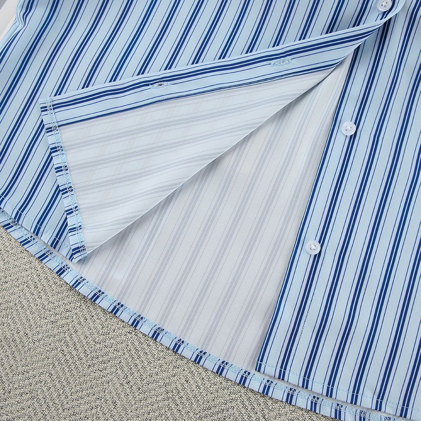 Blue Striped Pajamas Set - Image 8