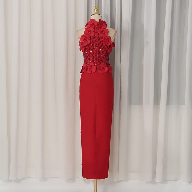 Summer Floral Slim Slimming Sheath Dress - Image 5