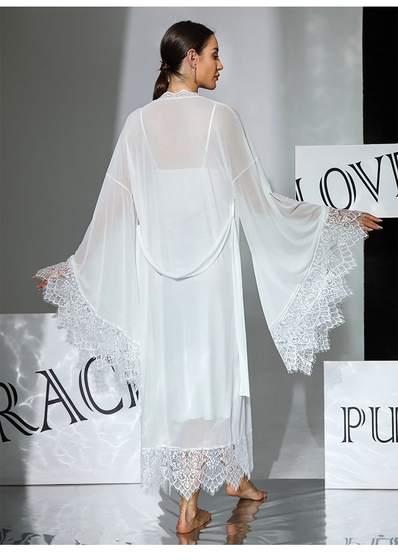 Satin Two Piece Nightgown - Image 3