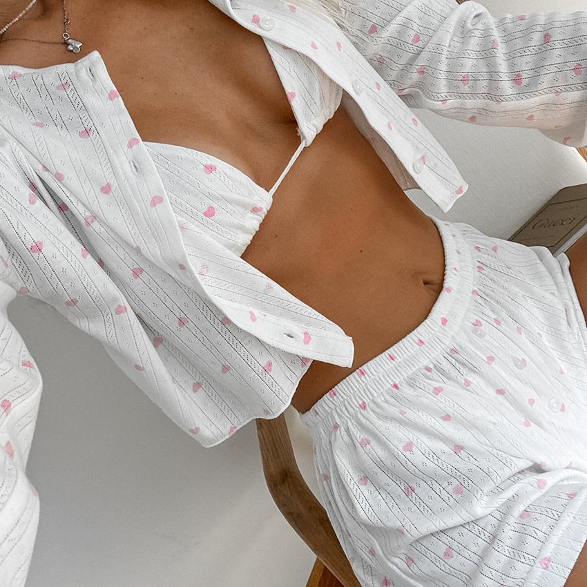 White Knitted Pajamas Set - Image 4
