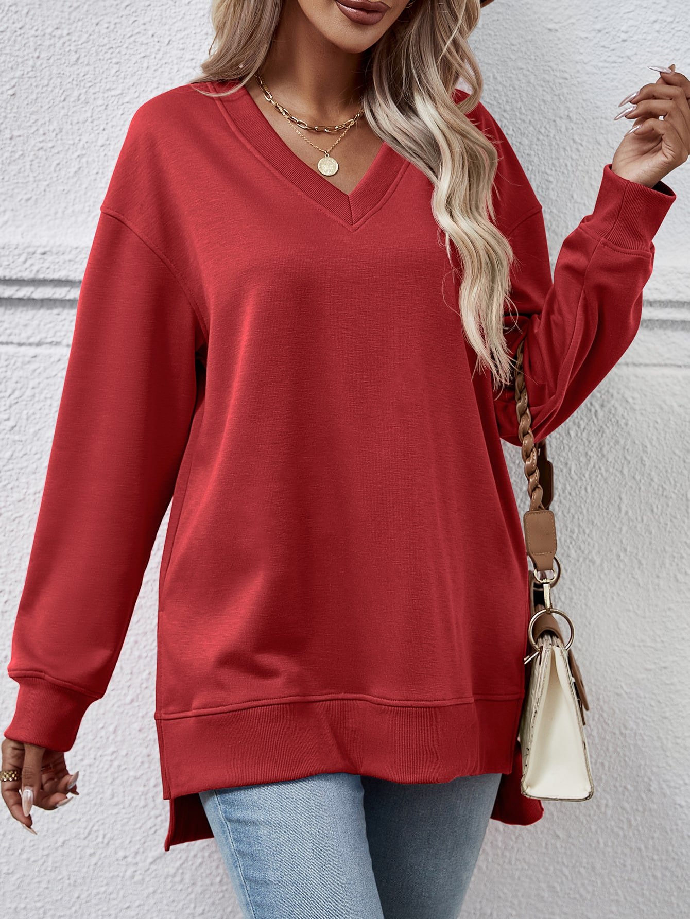 Split Front Short Sweatshirt - Image 14