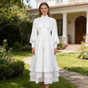Spring Elegant Lantern Maxi Dress