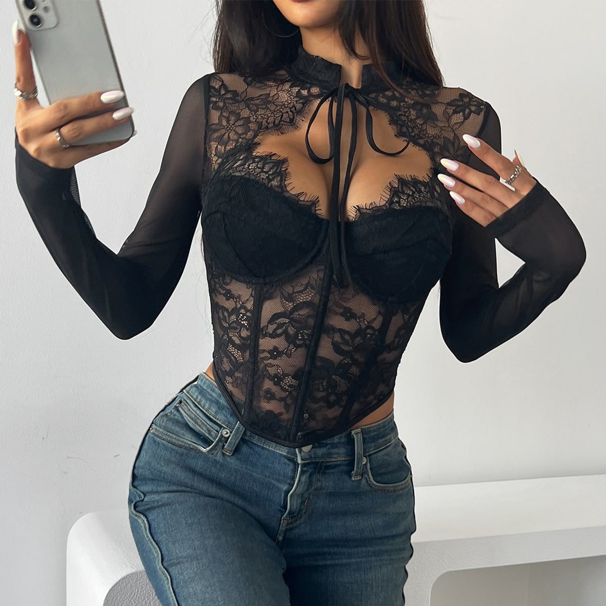 كورسيه بتصميم ضيق مع عظام من الفولاذ - الصورة 7