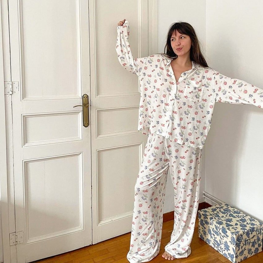 Knitted Cardigan Heart Pajamas - Image 4