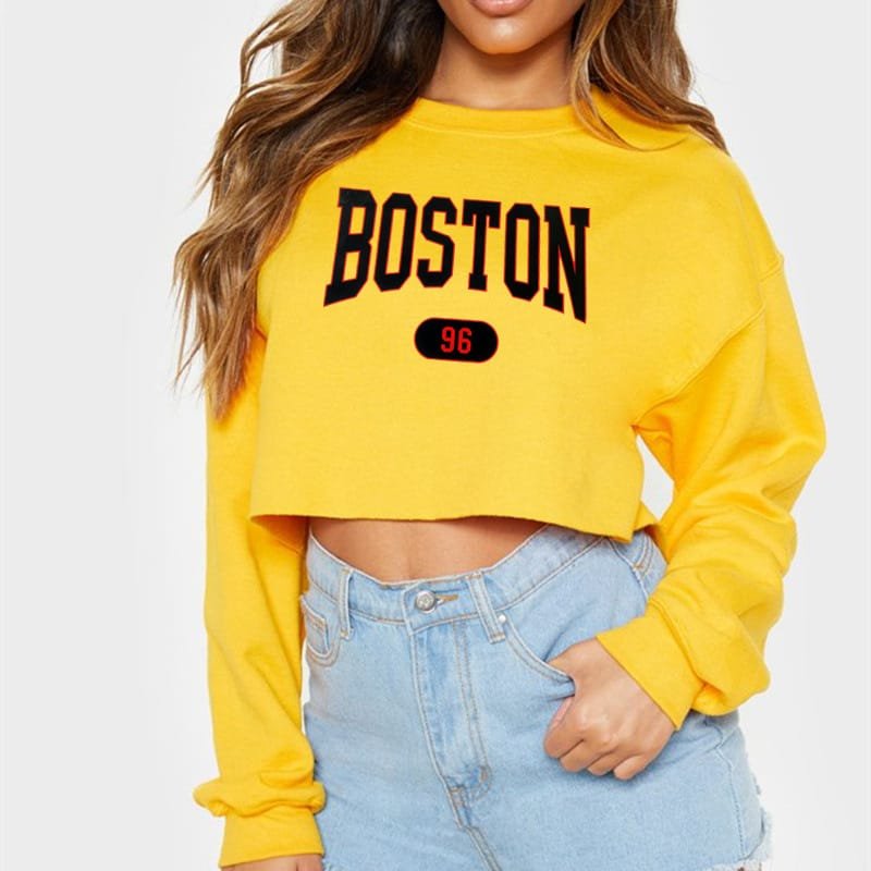 Boston Letter Graphic Sweatshirt