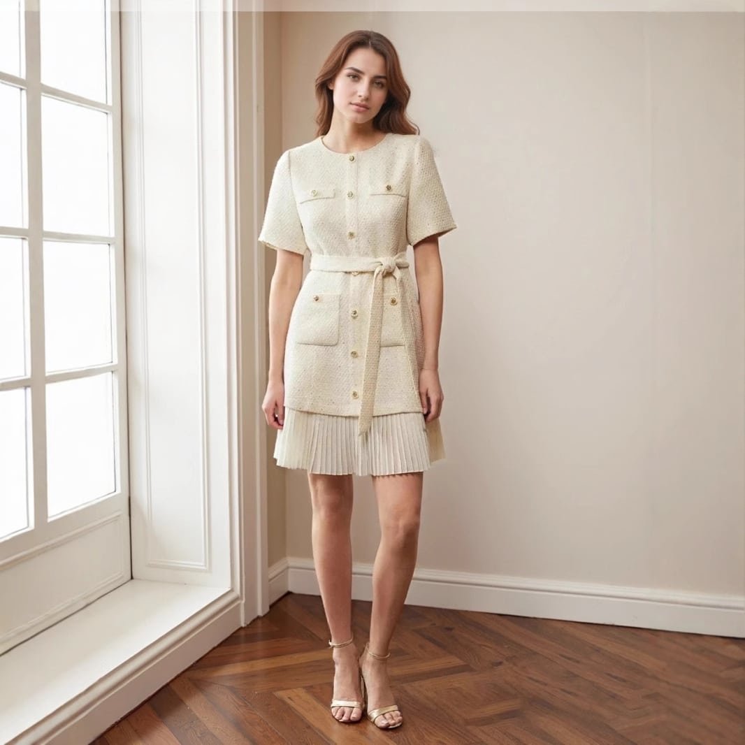 French Retro Short Dress - Image 4
