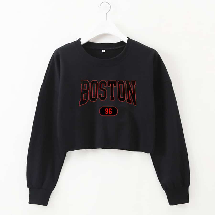 Boston Letter Graphic Sweatshirt - Image 7