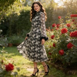 Spring Elegant Floral Dress