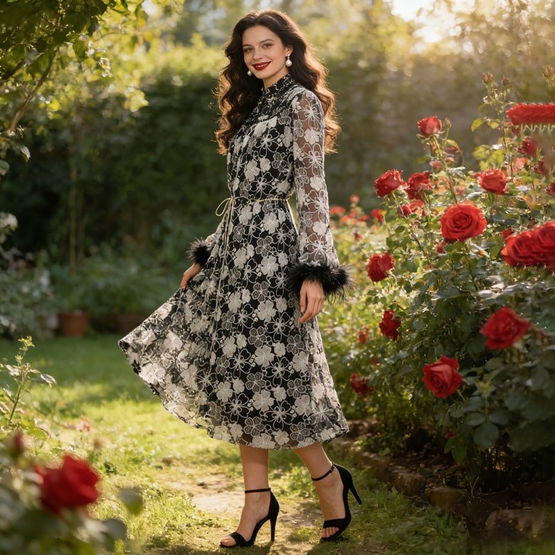 Spring Elegant Floral Dress