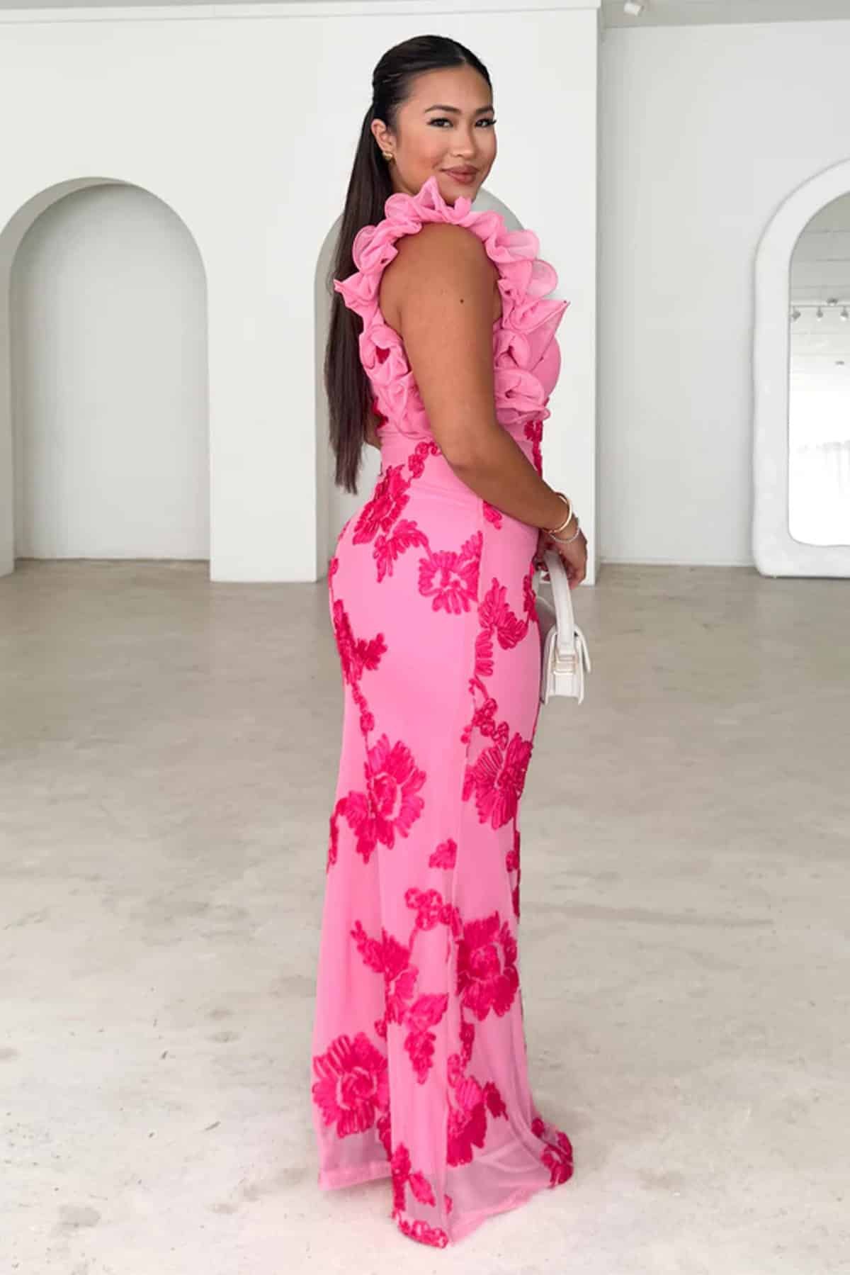 Sheath Plate Floral Dress - Image 4