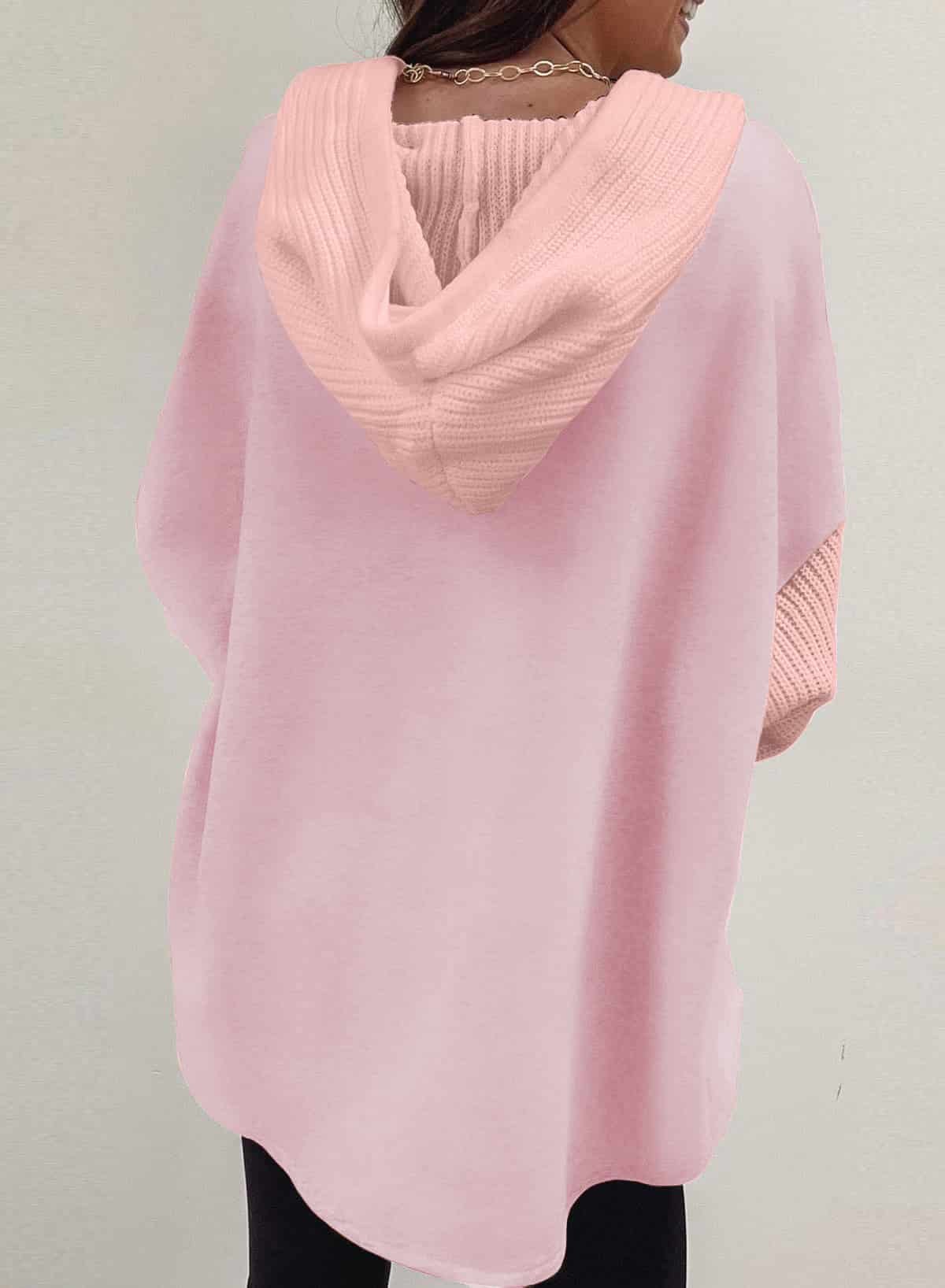 Patchwork Hoodie Casual Sweater - Image 7